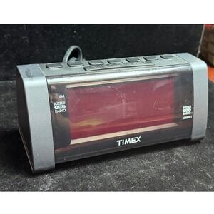Timex T235 Dual Alarm Clock Radio AM FM Digital Display Gunmetal Gray AUX IN